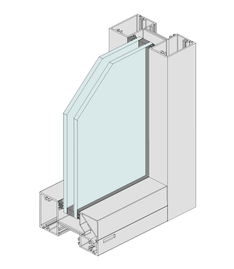 Double Glazed Centre Glazed 102mm Framing