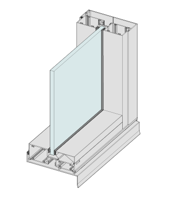 Single Glazed Centre Glazed 150mm Framing